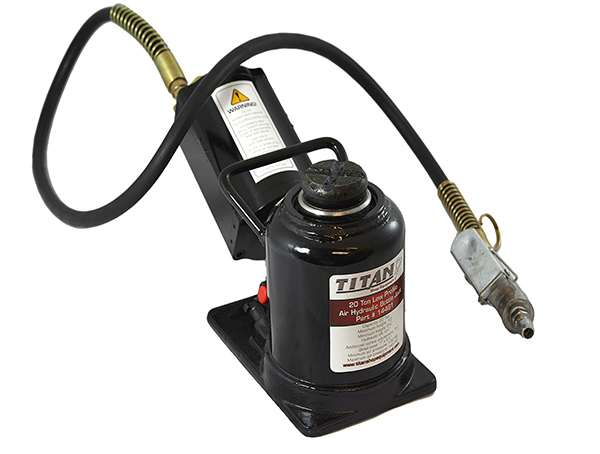 AME 20 Ton Low Profile Air-Hydraulic Bottle Jack}