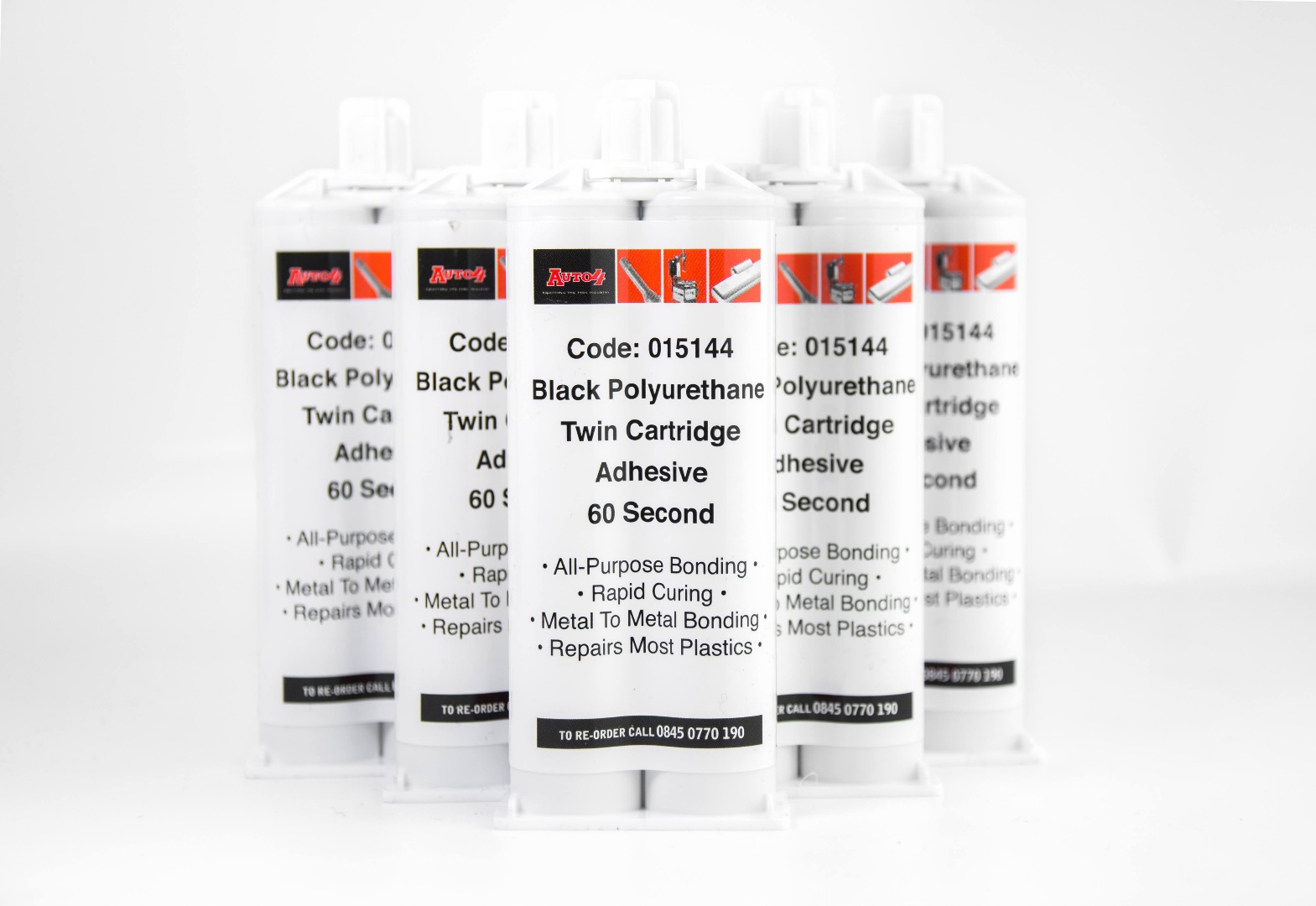 Black Polyurethane Twin Cartridge Adhesive 50ml 015144 Auto4