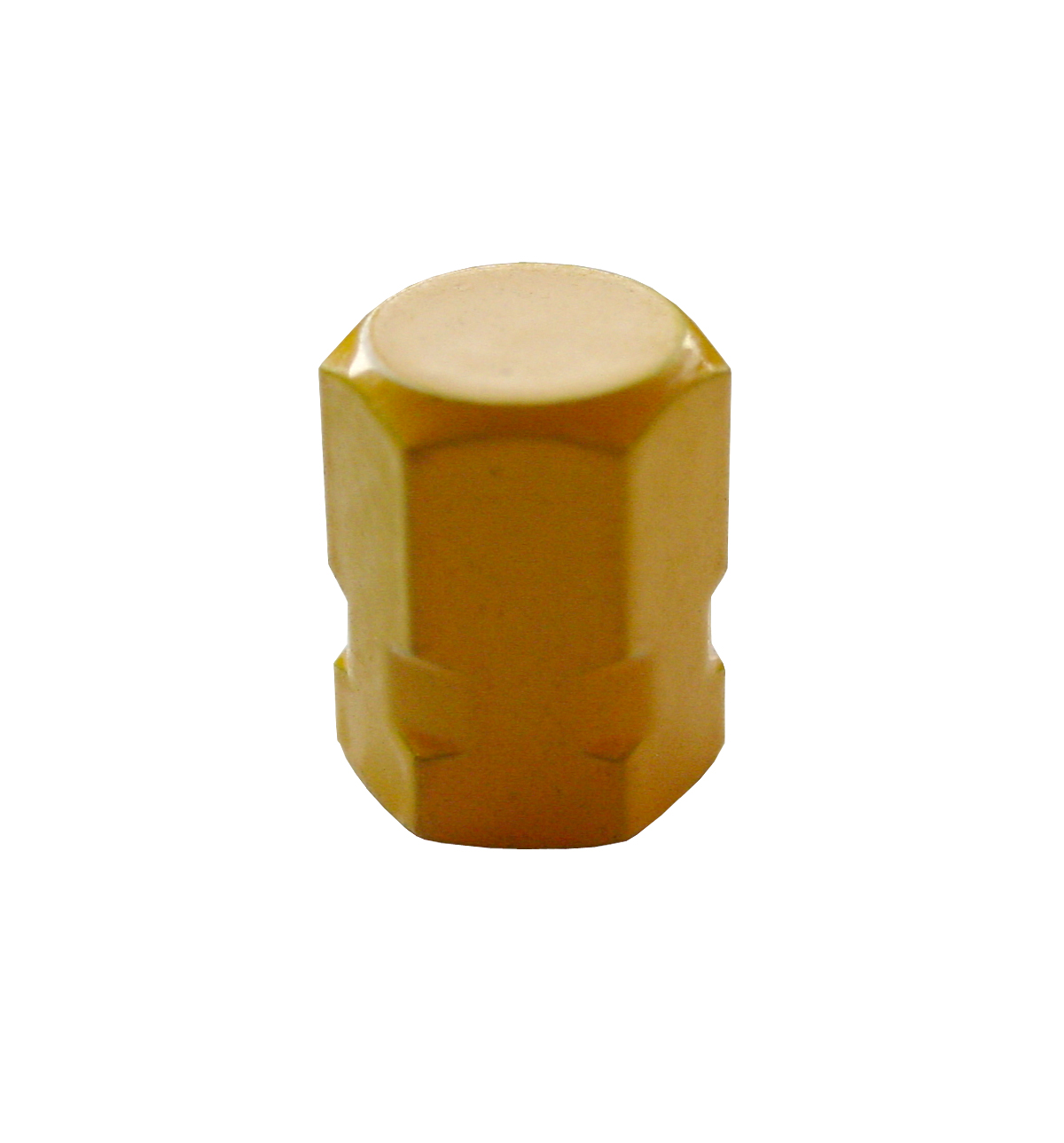 Valve Cap H/P Hex. Yellow 100}